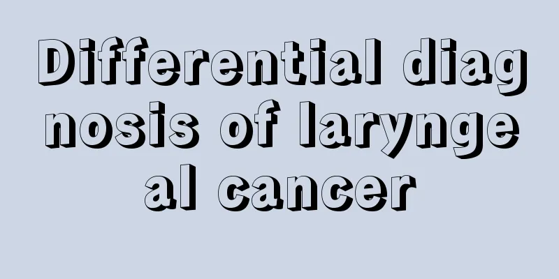 Differential diagnosis of laryngeal cancer
