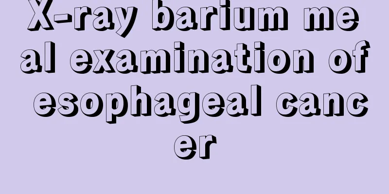 X-ray barium meal examination of esophageal cancer