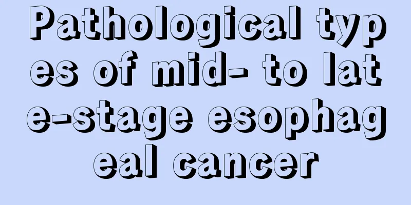 Pathological types of mid- to late-stage esophageal cancer