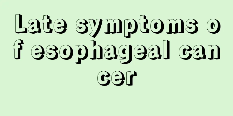 Late symptoms of esophageal cancer