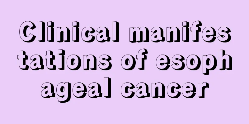 Clinical manifestations of esophageal cancer