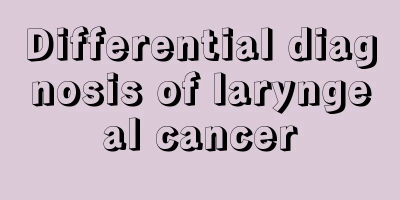 Differential diagnosis of laryngeal cancer