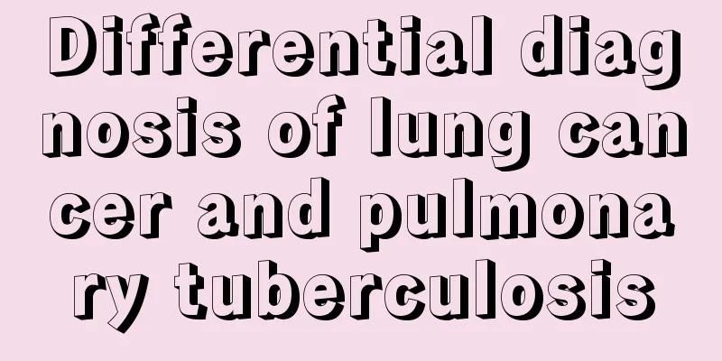 Differential diagnosis of lung cancer and pulmonary tuberculosis