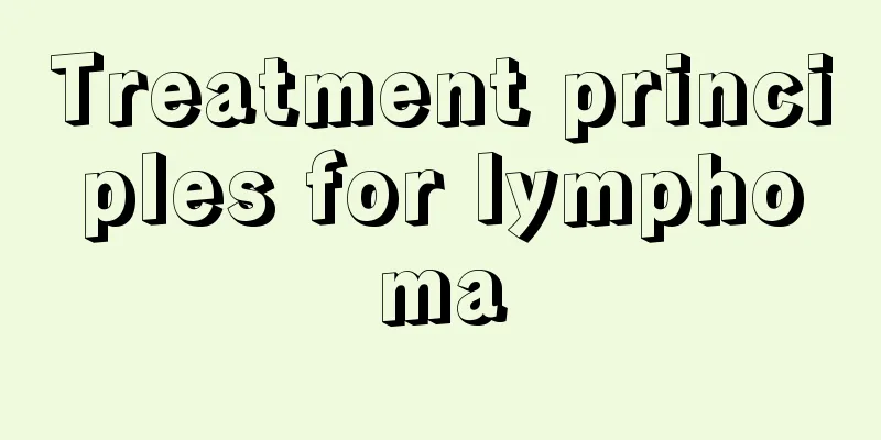 Treatment principles for lymphoma