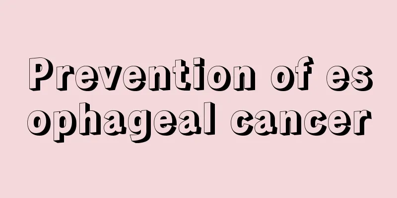 Prevention of esophageal cancer