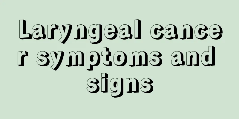 Laryngeal cancer symptoms and signs