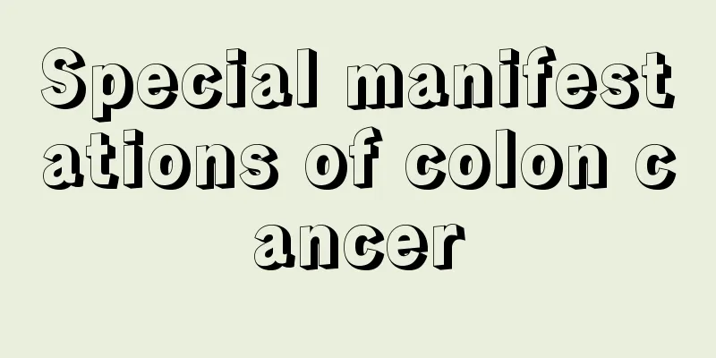 Special manifestations of colon cancer