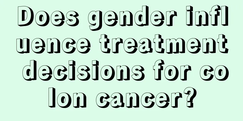 Does gender influence treatment decisions for colon cancer?