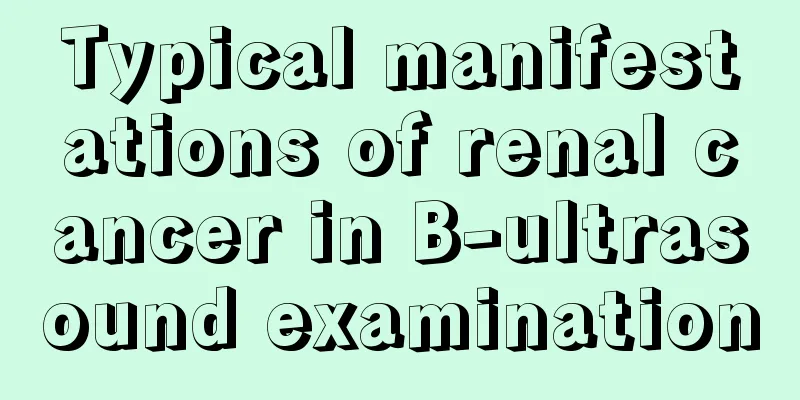 Typical manifestations of renal cancer in B-ultrasound examination
