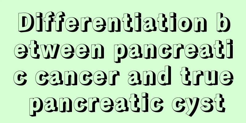 Differentiation between pancreatic cancer and true pancreatic cyst