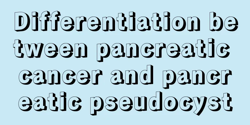 Differentiation between pancreatic cancer and pancreatic pseudocyst