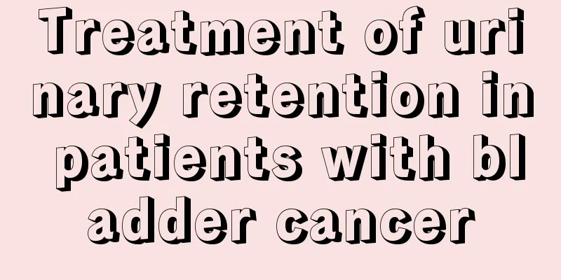 Treatment of urinary retention in patients with bladder cancer