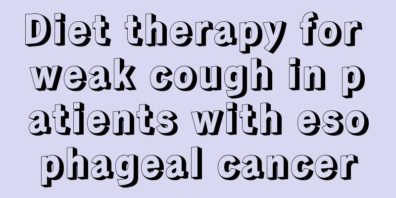 Diet therapy for weak cough in patients with esophageal cancer