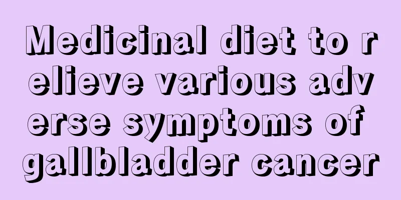 Medicinal diet to relieve various adverse symptoms of gallbladder cancer