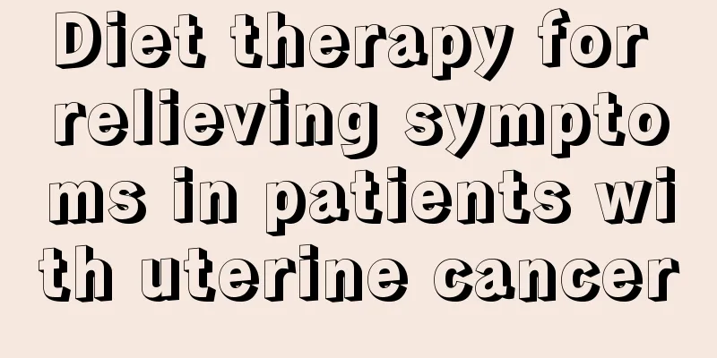 Diet therapy for relieving symptoms in patients with uterine cancer
