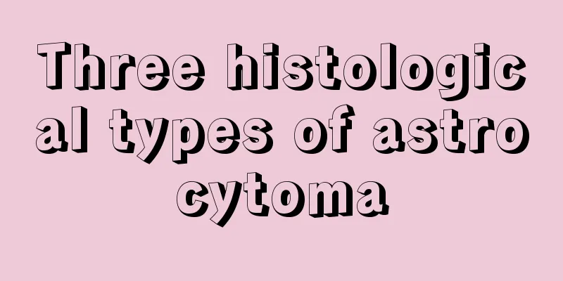 Three histological types of astrocytoma