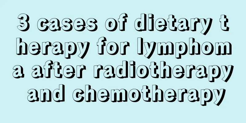 3 cases of dietary therapy for lymphoma after radiotherapy and chemotherapy