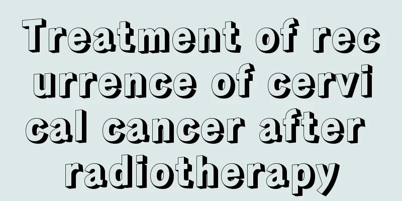 Treatment of recurrence of cervical cancer after radiotherapy