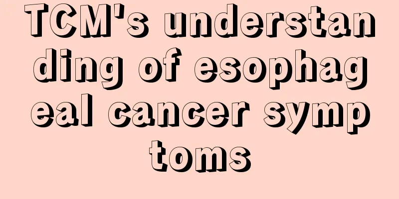 TCM's understanding of esophageal cancer symptoms