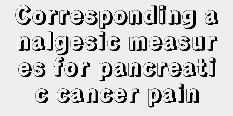 Corresponding analgesic measures for pancreatic cancer pain