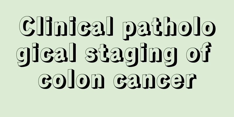 Clinical pathological staging of colon cancer