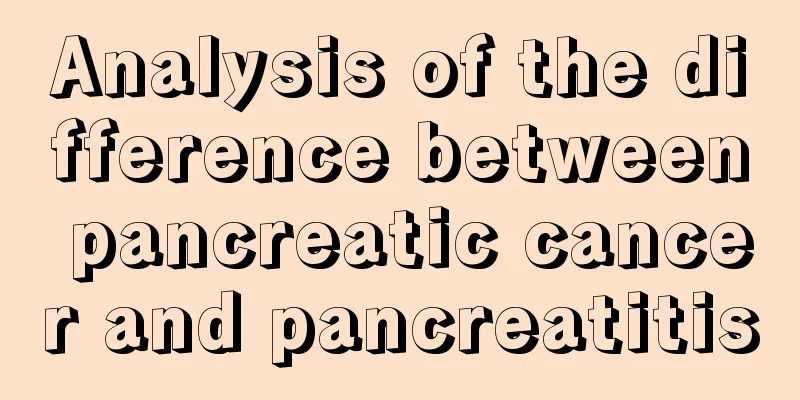 Analysis of the difference between pancreatic cancer and pancreatitis