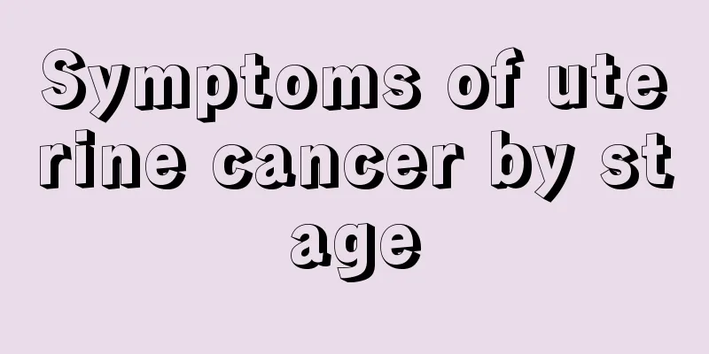 Symptoms of uterine cancer by stage