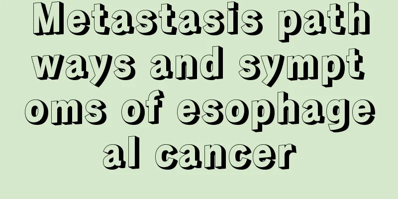Metastasis pathways and symptoms of esophageal cancer