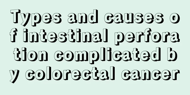 Types and causes of intestinal perforation complicated by colorectal cancer