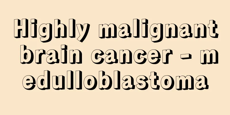 Highly malignant brain cancer - medulloblastoma
