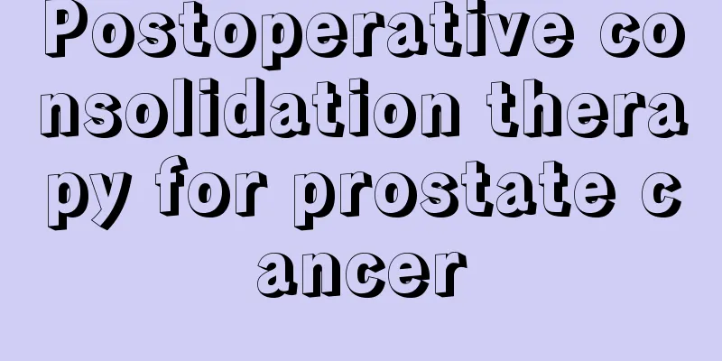 Postoperative consolidation therapy for prostate cancer