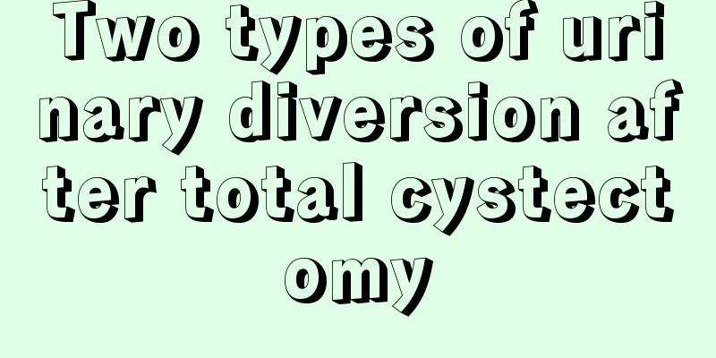 Two types of urinary diversion after total cystectomy