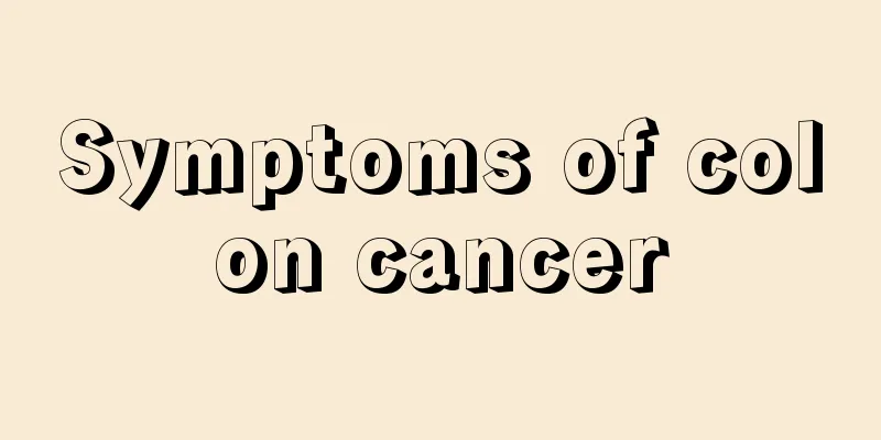Symptoms of colon cancer