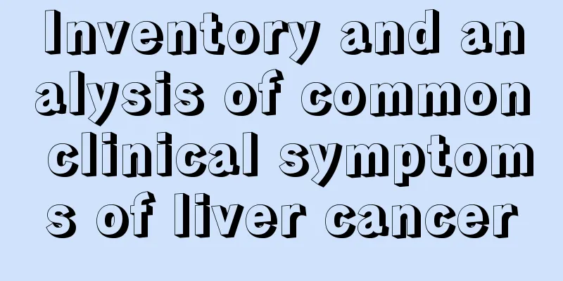 Inventory and analysis of common clinical symptoms of liver cancer