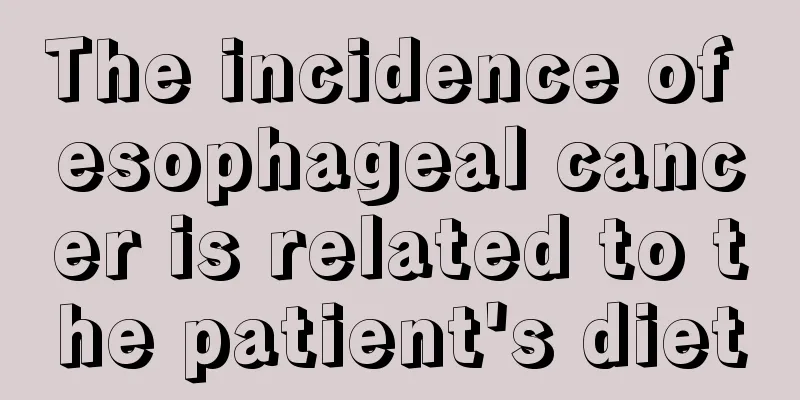 The incidence of esophageal cancer is related to the patient's diet