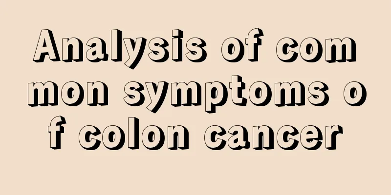 Analysis of common symptoms of colon cancer