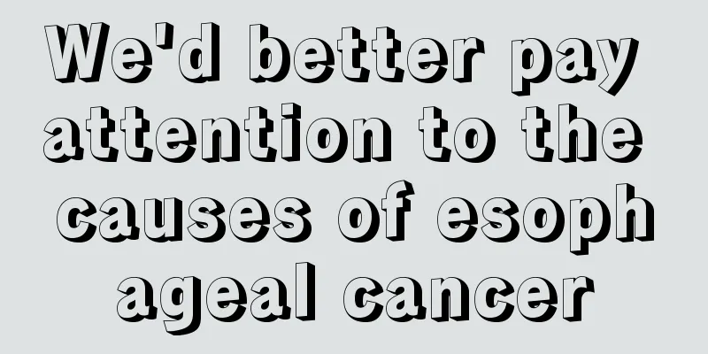 We'd better pay attention to the causes of esophageal cancer