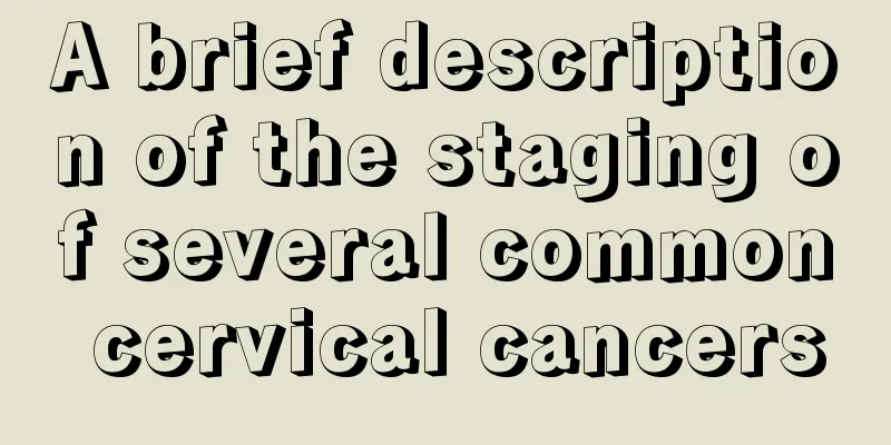 A brief description of the staging of several common cervical cancers