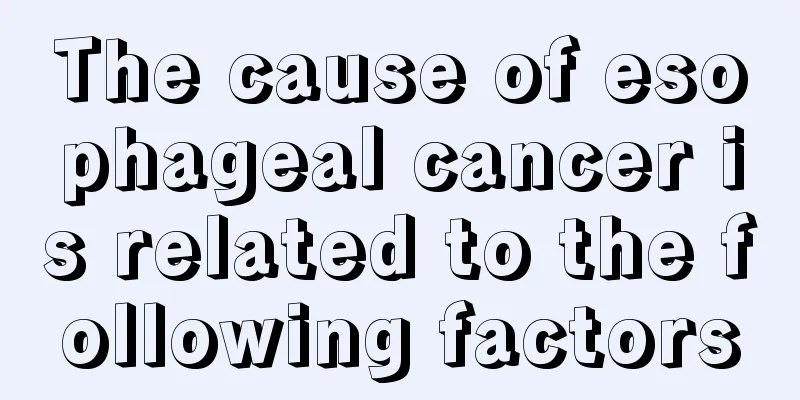 The cause of esophageal cancer is related to the following factors