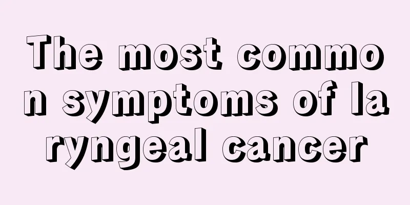 The most common symptoms of laryngeal cancer