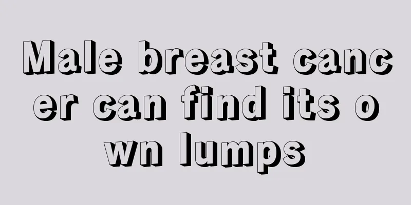 Male breast cancer can find its own lumps