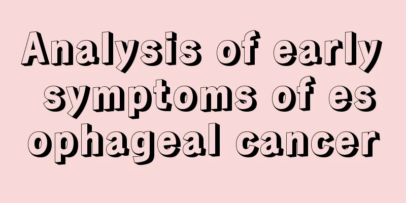 Analysis of early symptoms of esophageal cancer