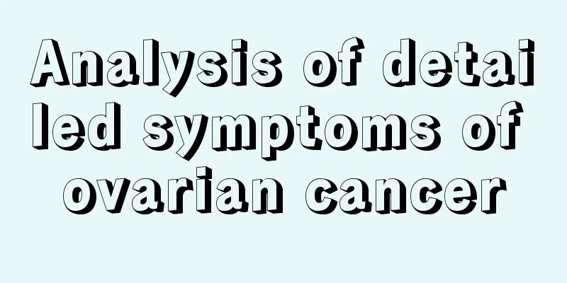Analysis of detailed symptoms of ovarian cancer