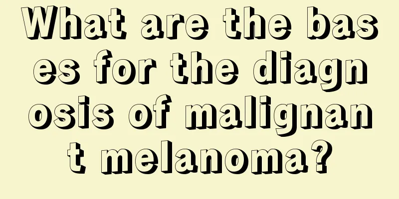 What are the bases for the diagnosis of malignant melanoma?