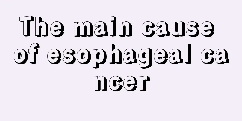 The main cause of esophageal cancer