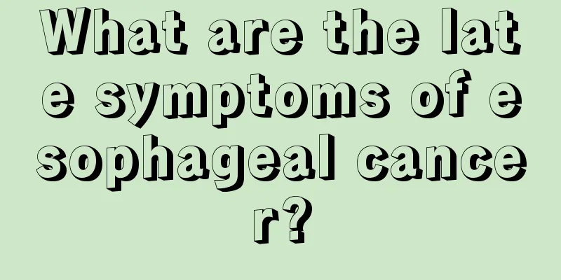 What are the late symptoms of esophageal cancer?