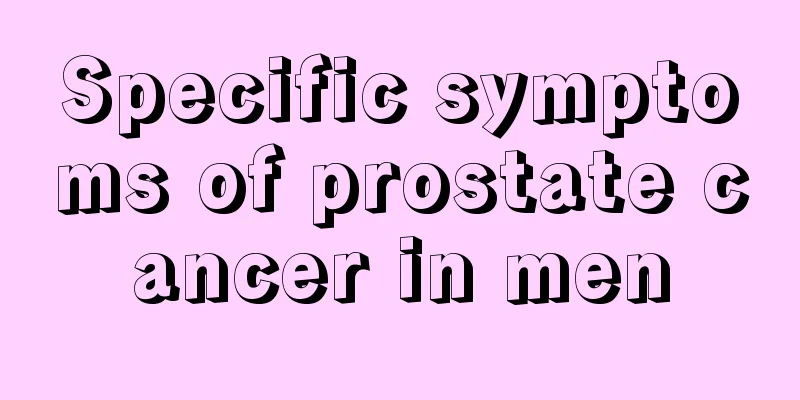 Specific symptoms of prostate cancer in men