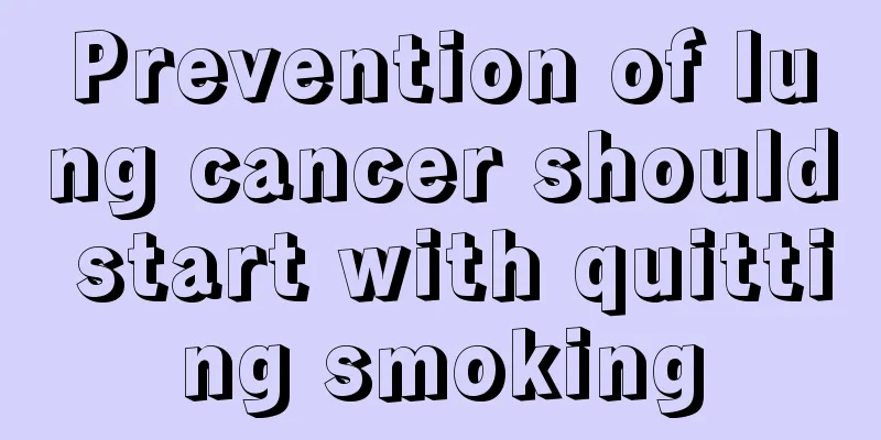 Prevention of lung cancer should start with quitting smoking