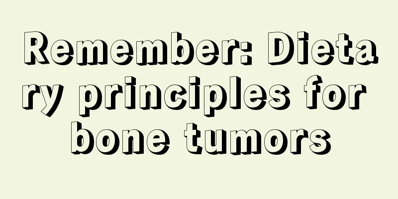 Remember: Dietary principles for bone tumors