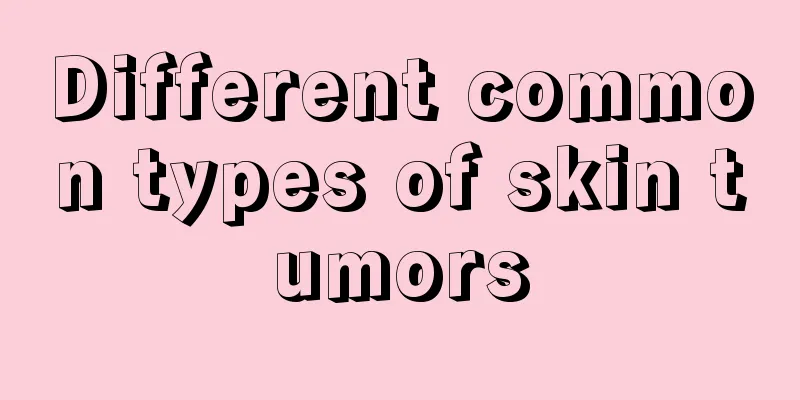Different common types of skin tumors